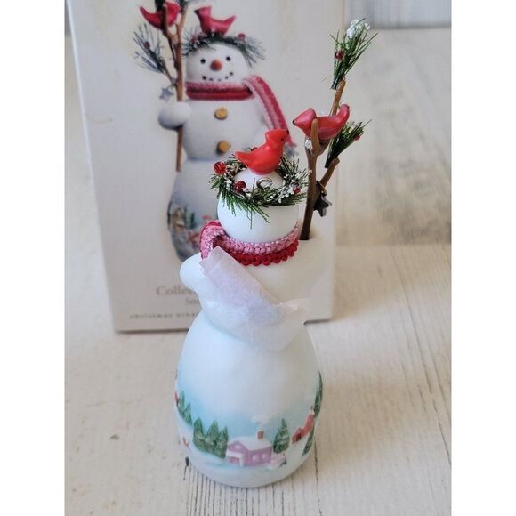Hallmark Colleen C Evergreen snow Top Lodge 2007 ornament Xmas Snowman - Picture 5 of 7
